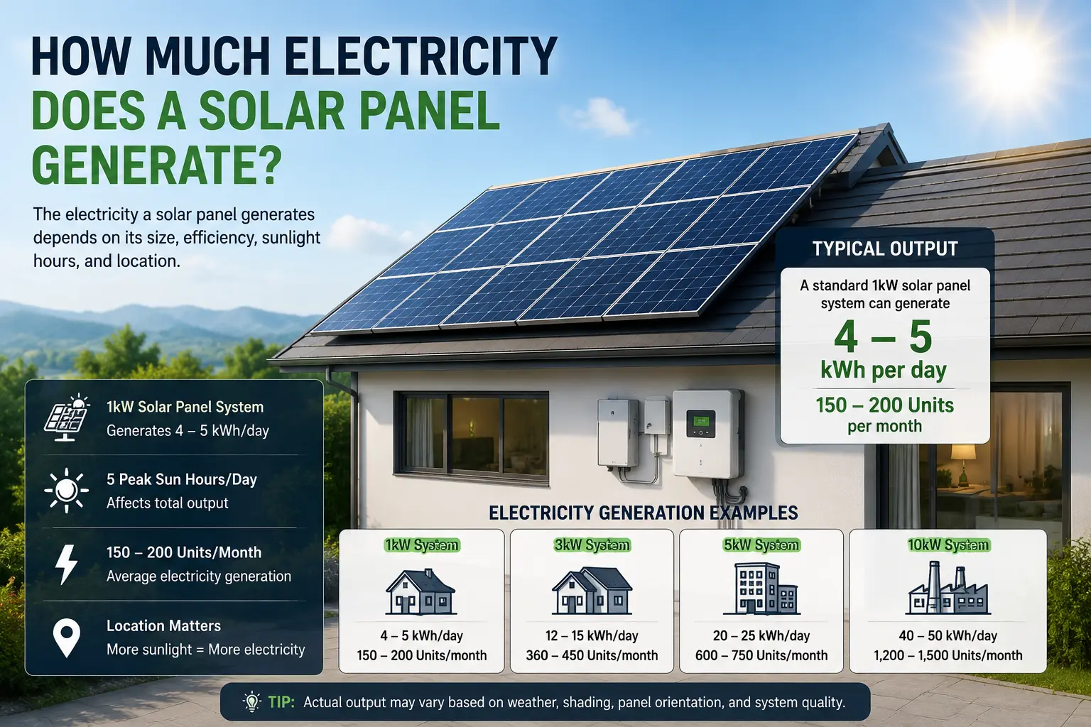 How Much Electricity Does a Solar Panel Generate?